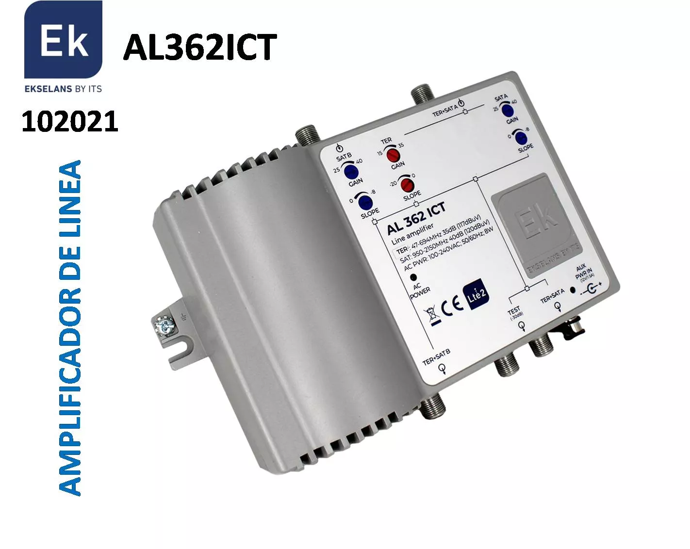 Amplificador de doble linea TER+SAT EK AL362-ICT 102021