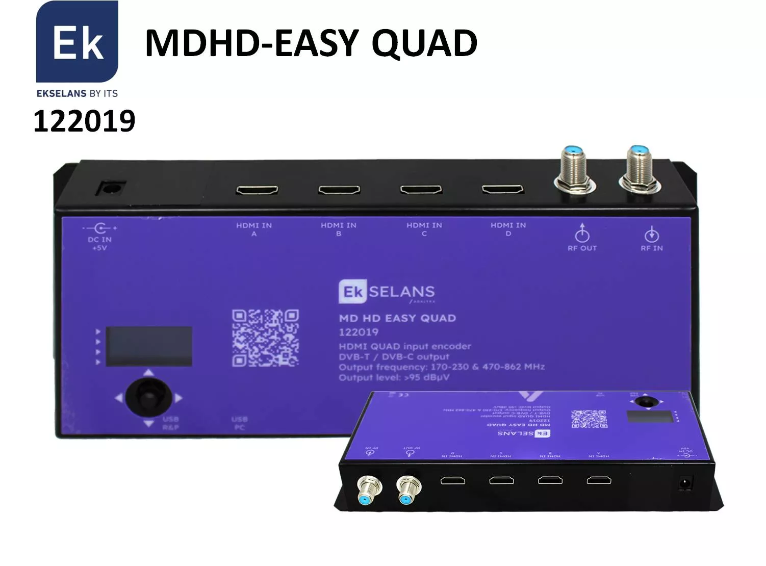 Modulador digital a COFDM/QAM. 4-Entradas salida 95dB&micro;V