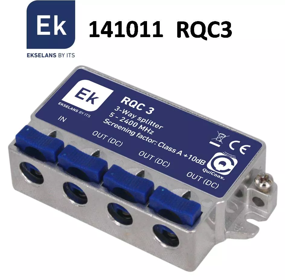 Repartidor clase A de 3 salidas EK RQC3 QuiCoax