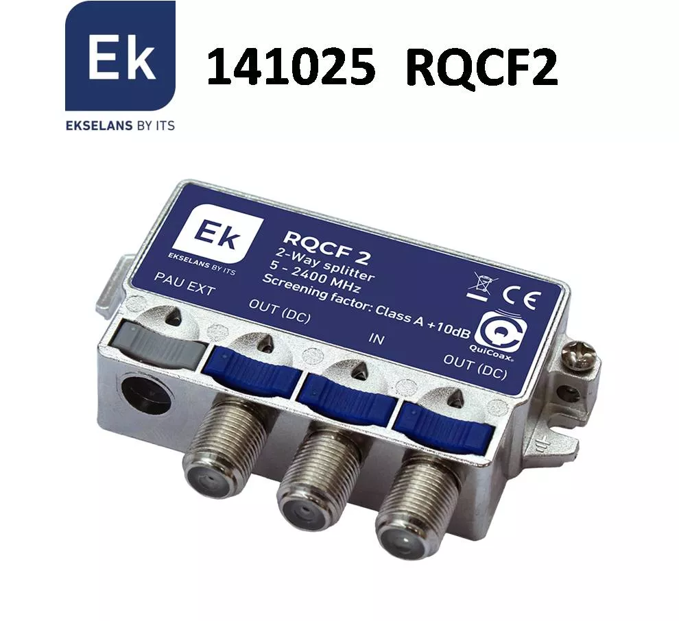 Repartidor clase A de 2 salidas EK RQCF2 QuiCoax F