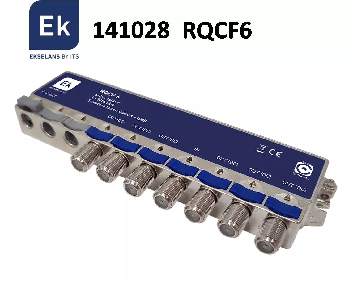 Repartidor clase A de 6 salidas EK RQCF6 QuiCoax F