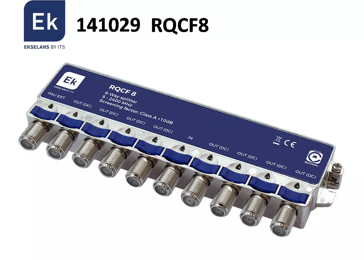Repartidor clase A de 8 salidas EK RQCF8 QuiCoax F