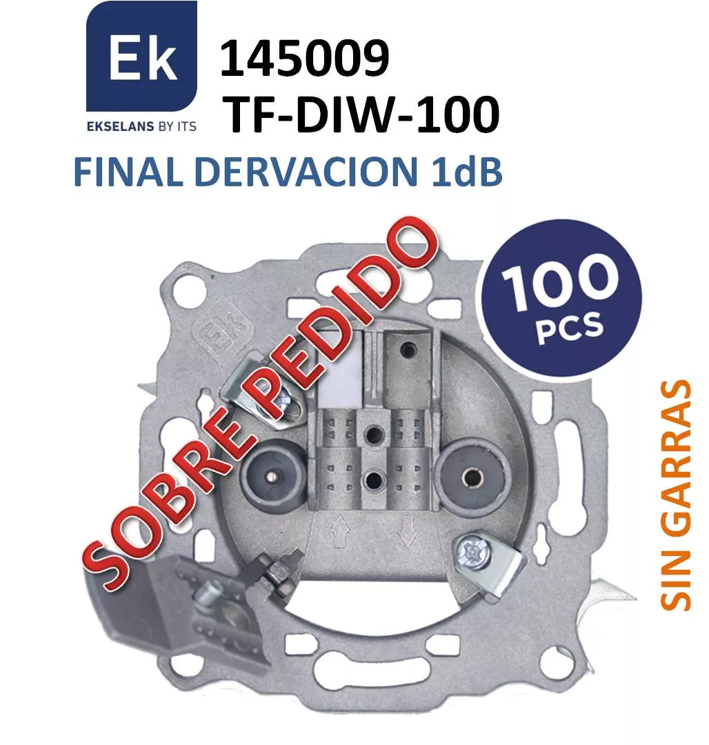 Toma TV Final derivacion 1dB EK TFDIW-100 145009 100uds