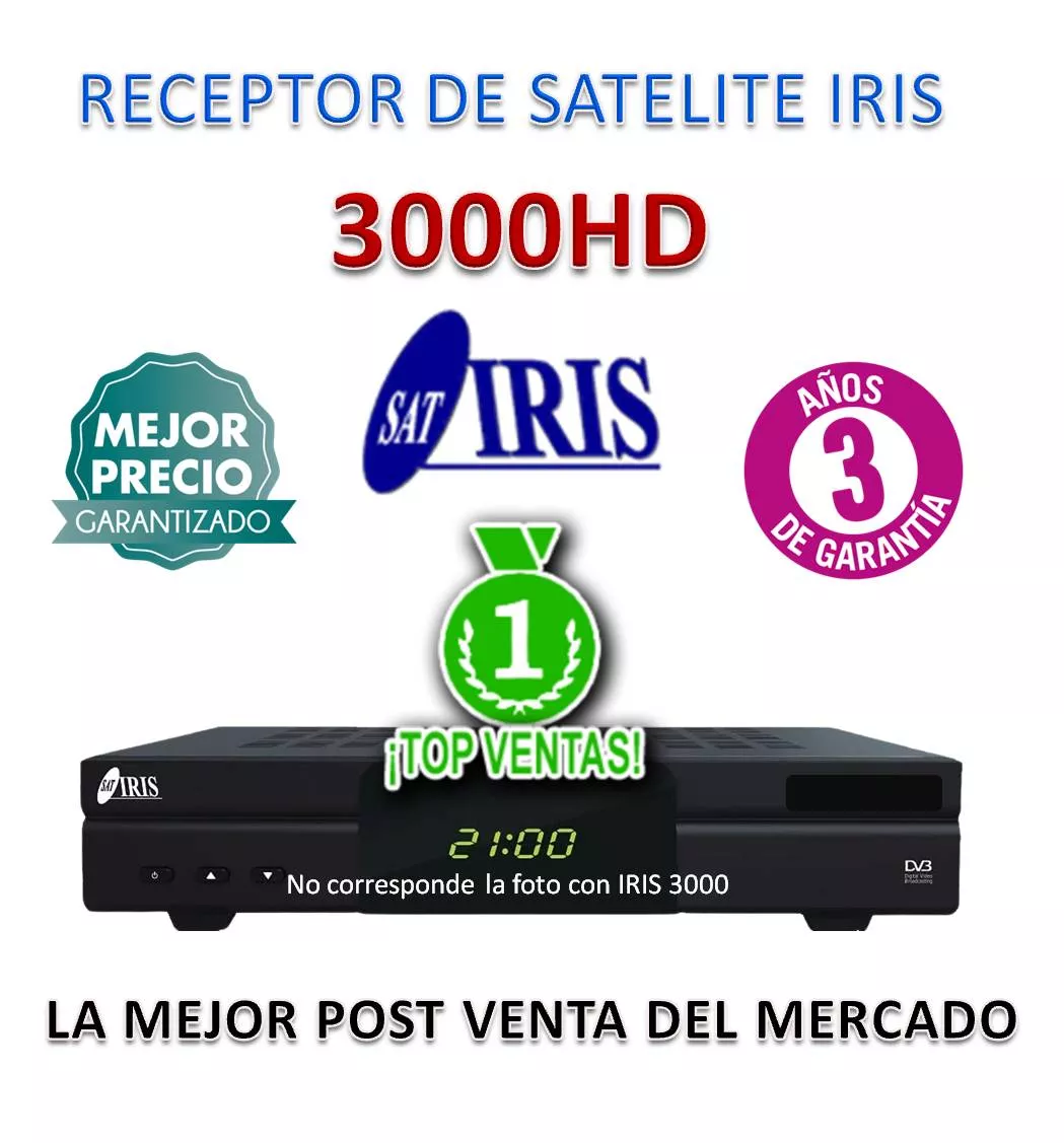Receptor de Satelite IRIS 3000HD PACK-10