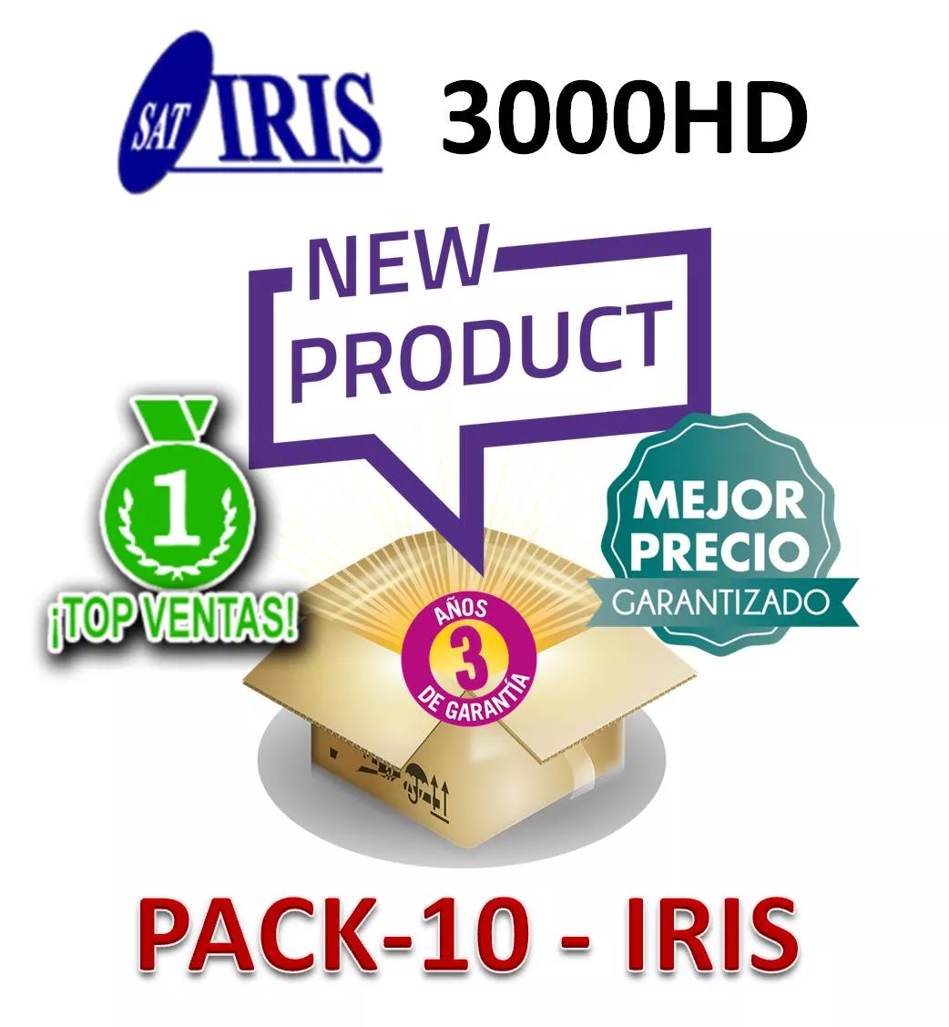 Receptor de Satelite IRIS 3000HD PACK-10