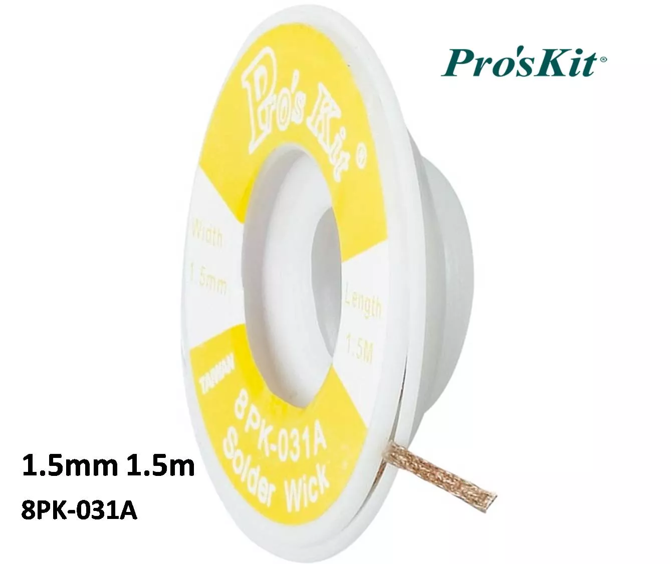 Malla de cobre con FLUX Proskit 8PK-031A 1.5mm x 1.5m