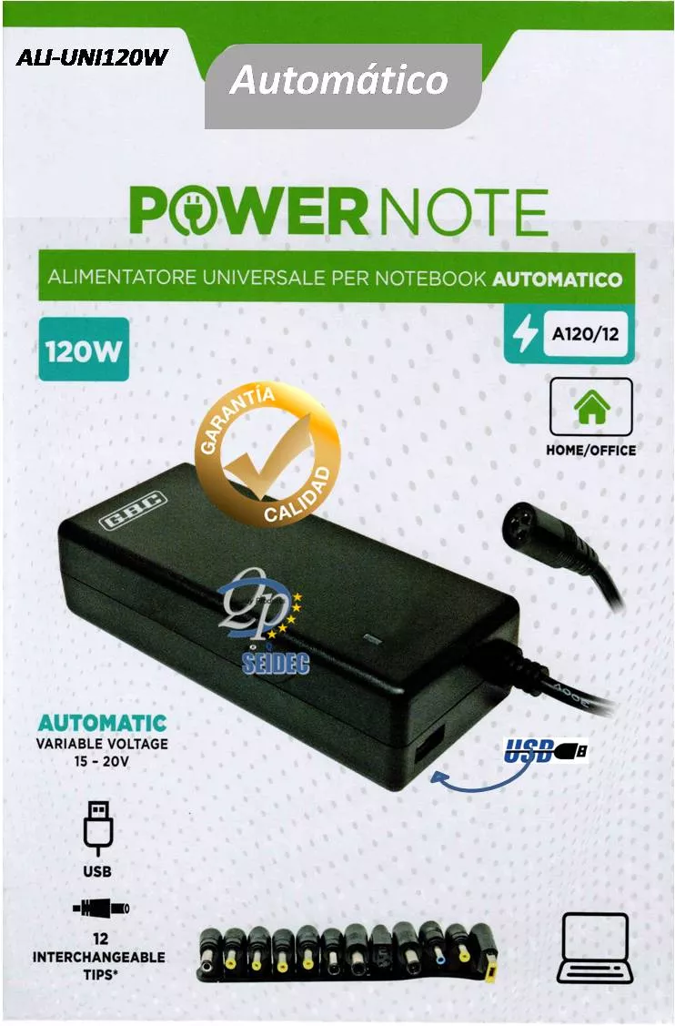 Alimentador Universal PC Automatico 120W Con USB