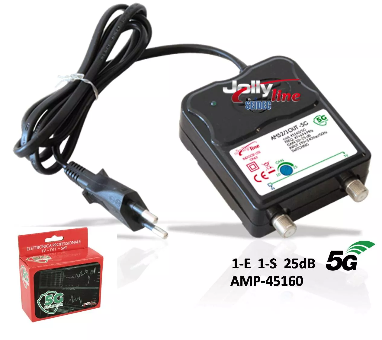 Amplificador de Interior 1E 1S 25dB 5G