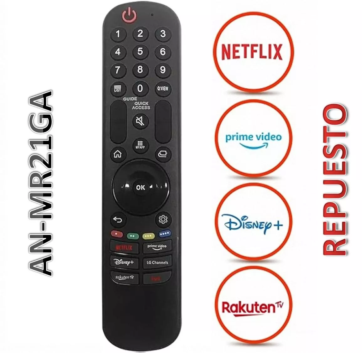 Mando Repuesto LG AN-MR21GA Sin VOZ