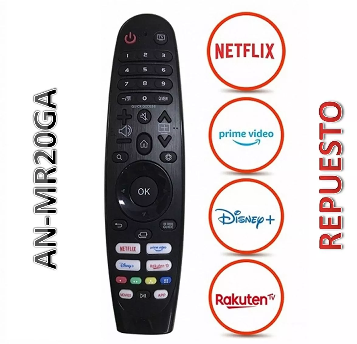 Mando Repuesto LG AN-MR20GA Sin VOZ