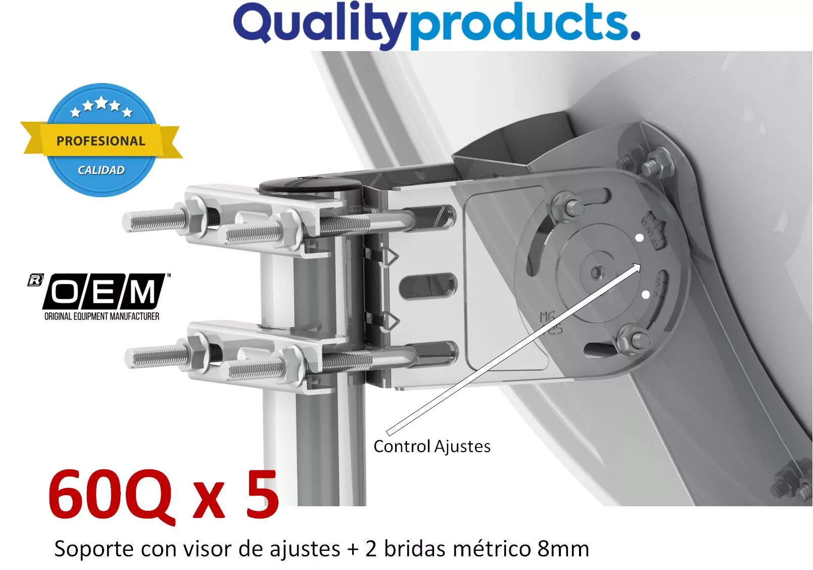 Antena Parabolica de 60 Profesional PACK-5