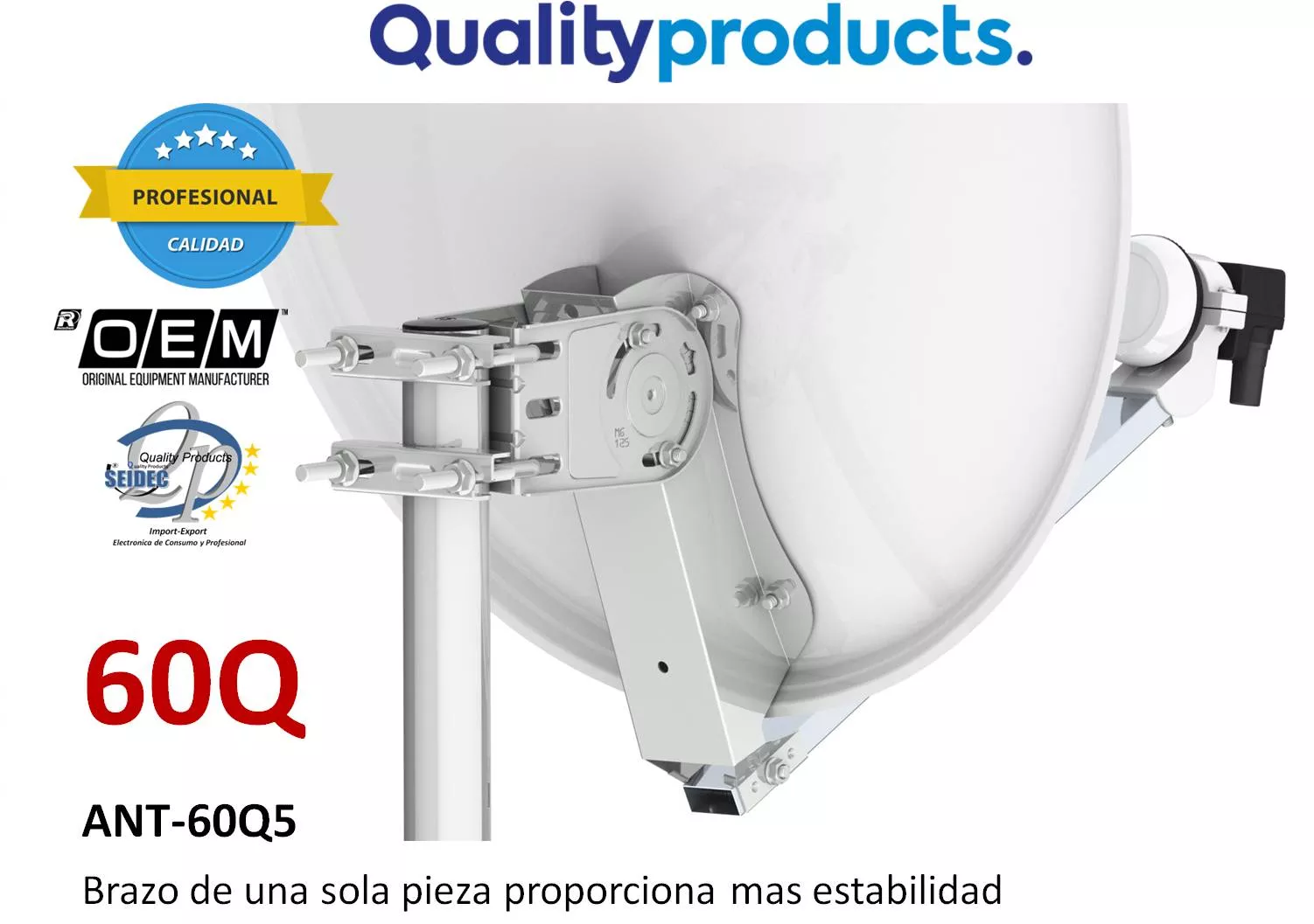Antena Parabolica de 60 Profesional PACK-5