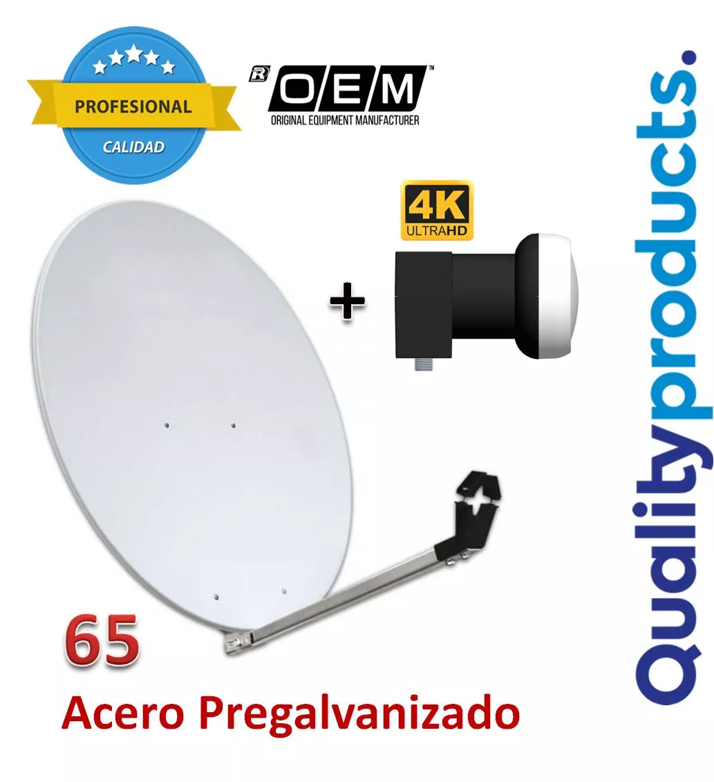KIT Antena Parabolica de 65 con LNB Profesional