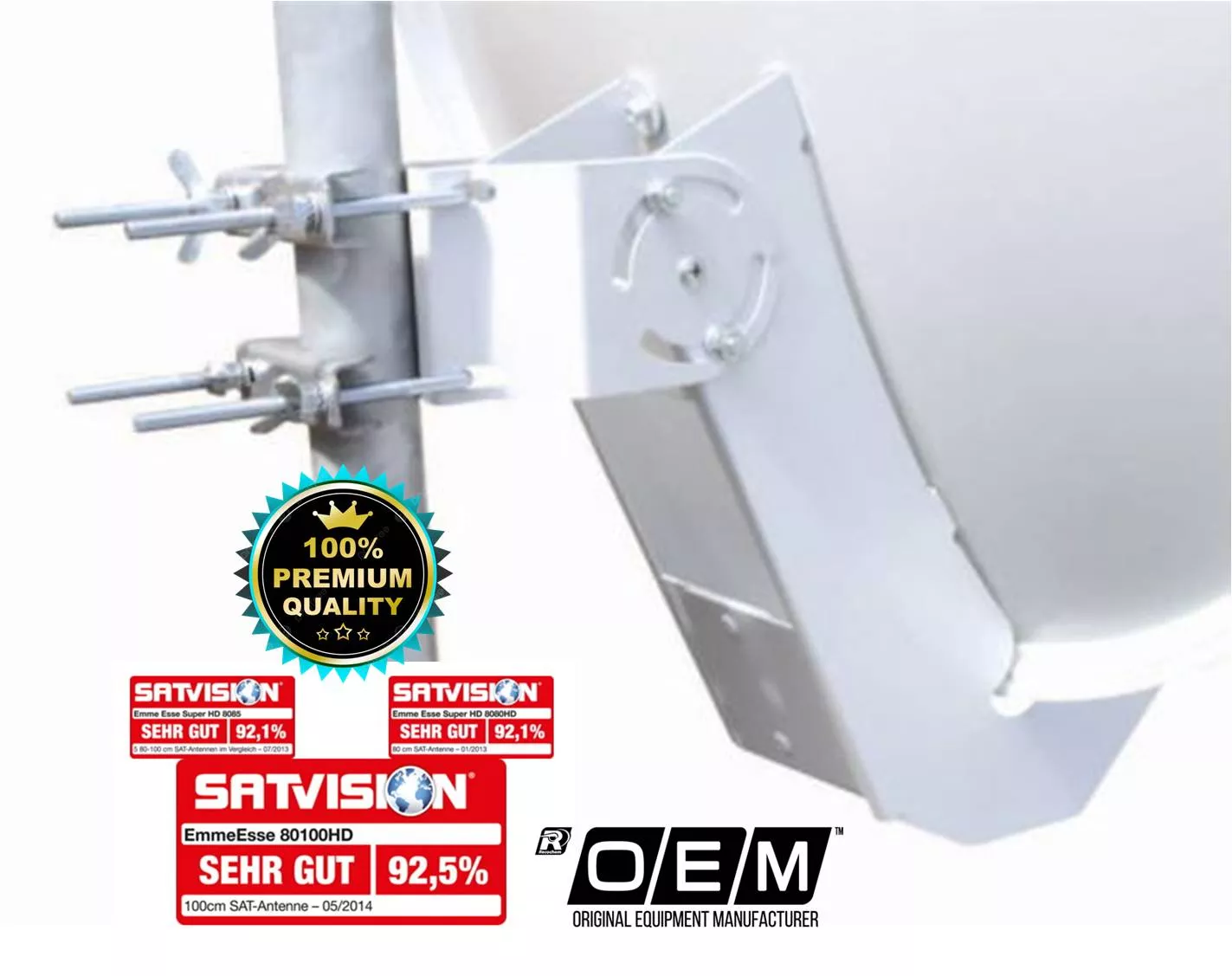 KIT Antena Parabolica de 85 Con LNB Aluminio Quality