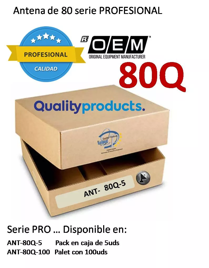 Antena Parabolica Offset de 80 Serie PRO PACK-5