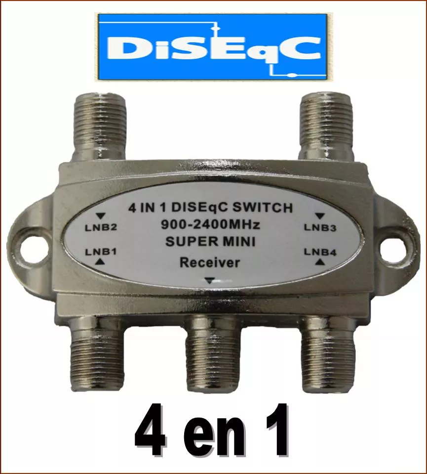 Conmutador Diseqc 4 en 1 Sin caja Ext