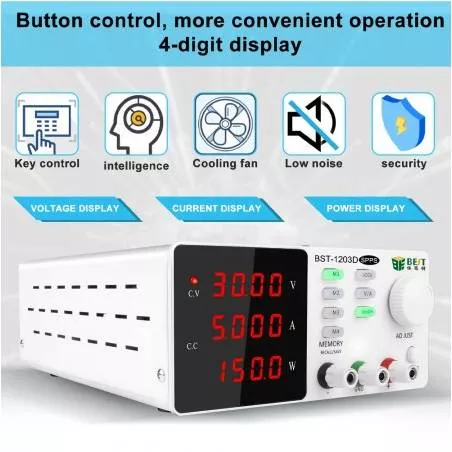 Fuente de alimentacion laboratorio de 0 a 120V 3Amp BST-1203D