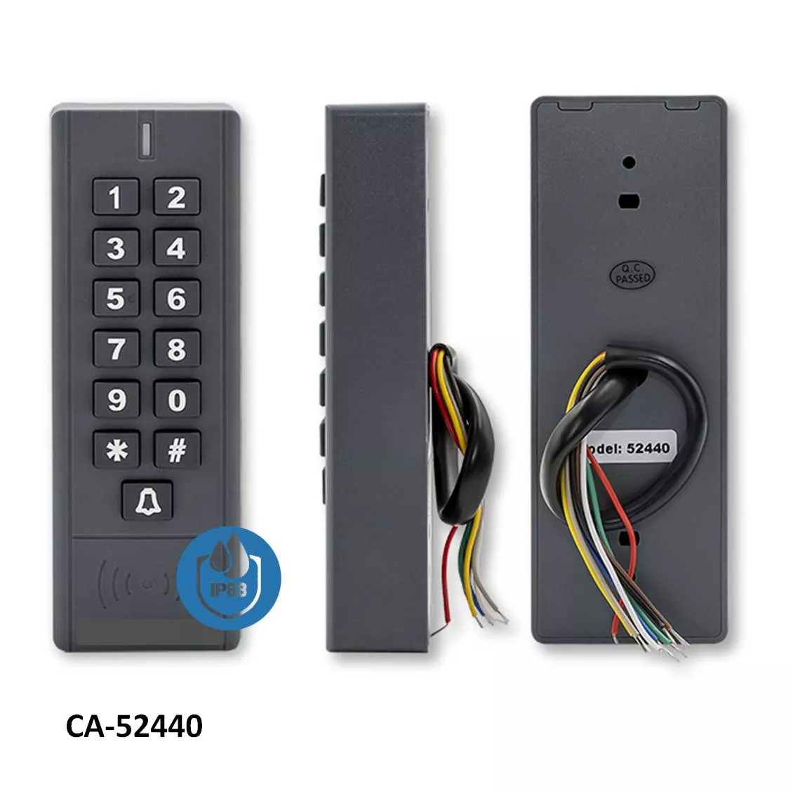 Teclado control de acceo convinado RFID IP68