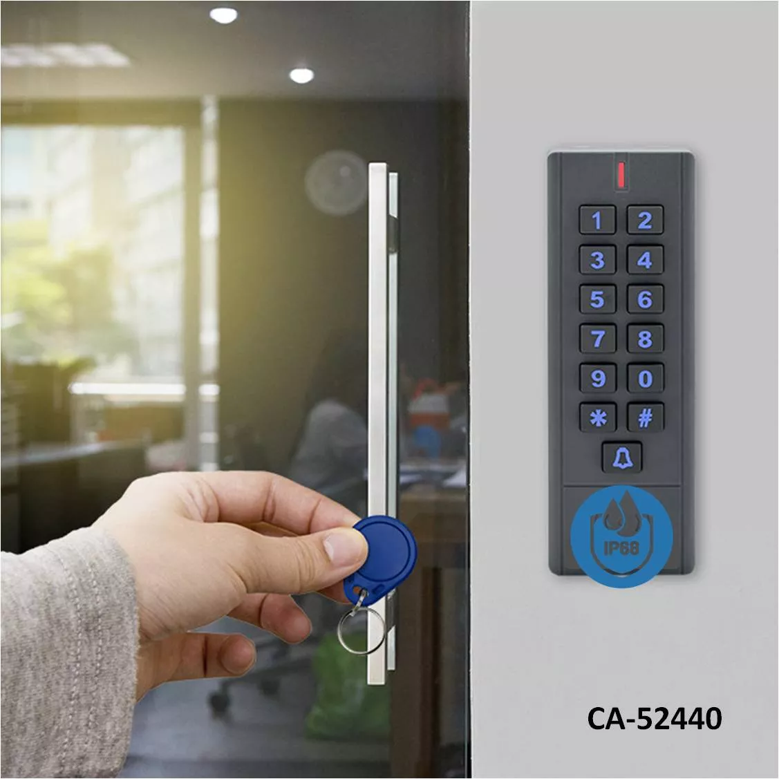 Teclado control de acceo convinado RFID IP68