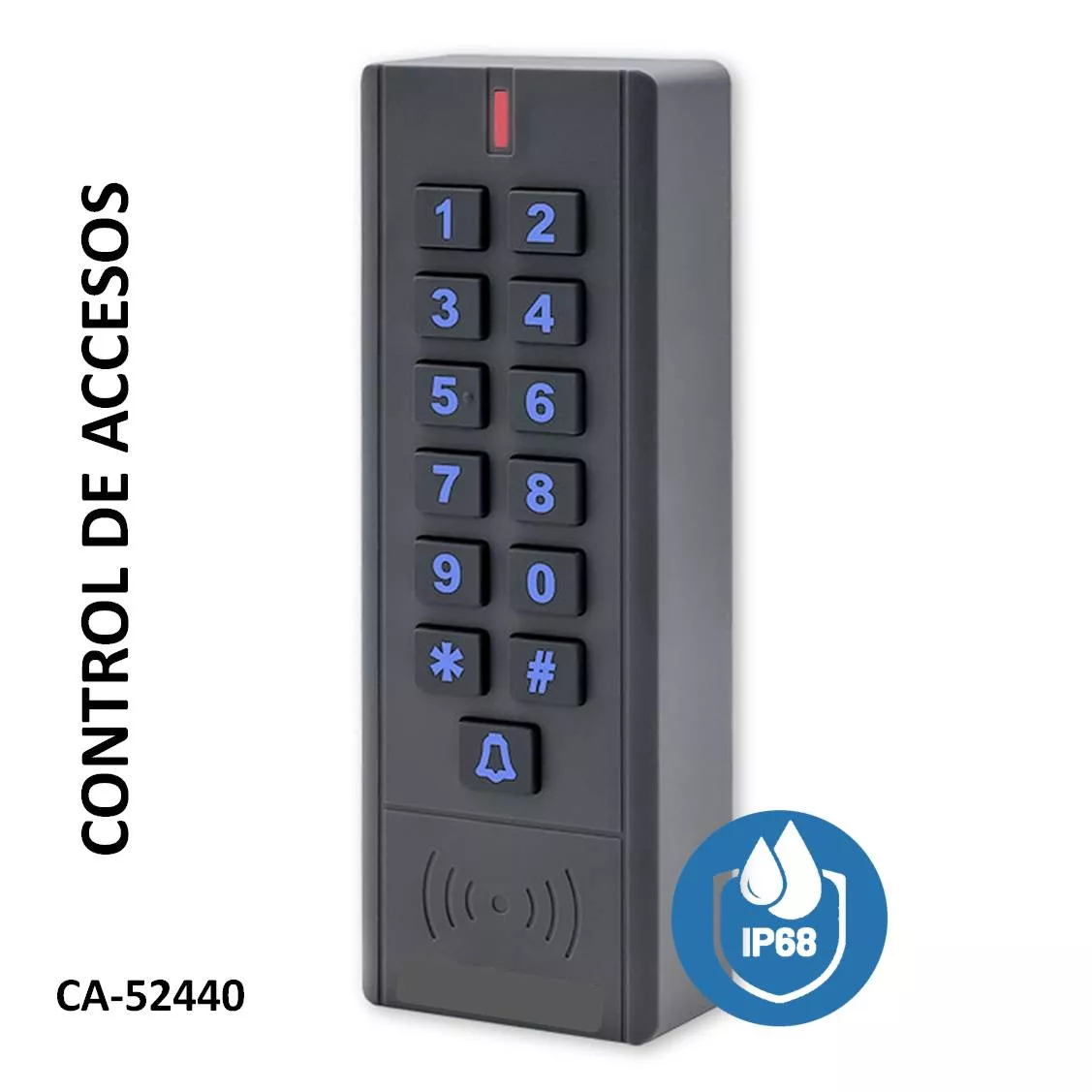 Teclado control de acceo convinado RFID IP68