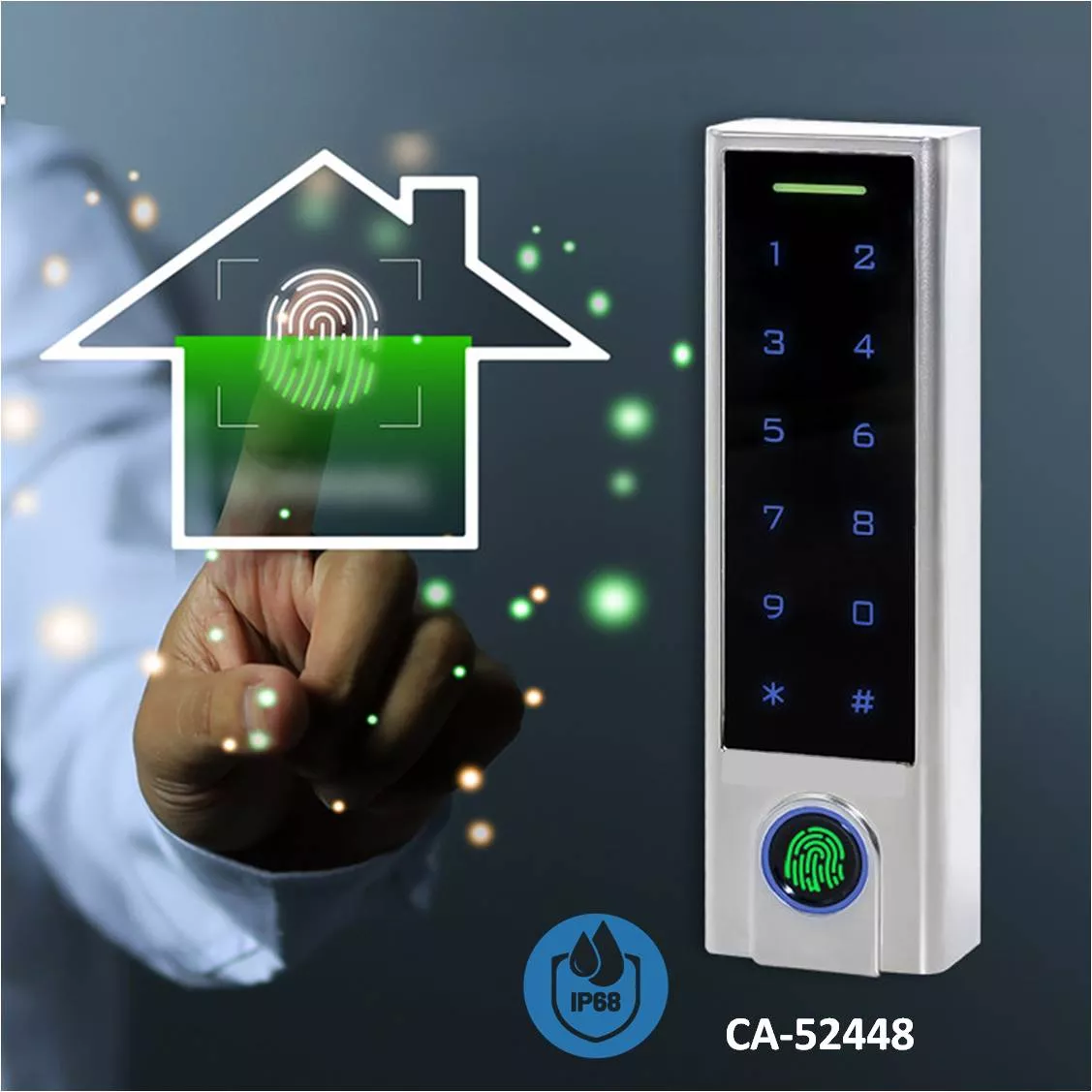 Teclado control de acceo convinado RFID IP68 Bluetooth