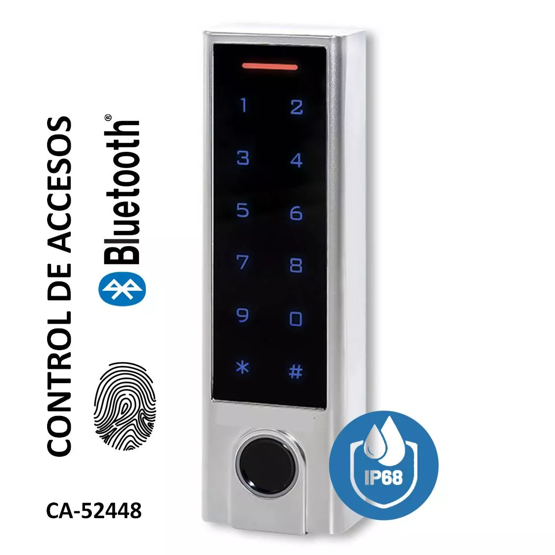 Teclado control de acceo convinado RFID IP68 Bluetooth