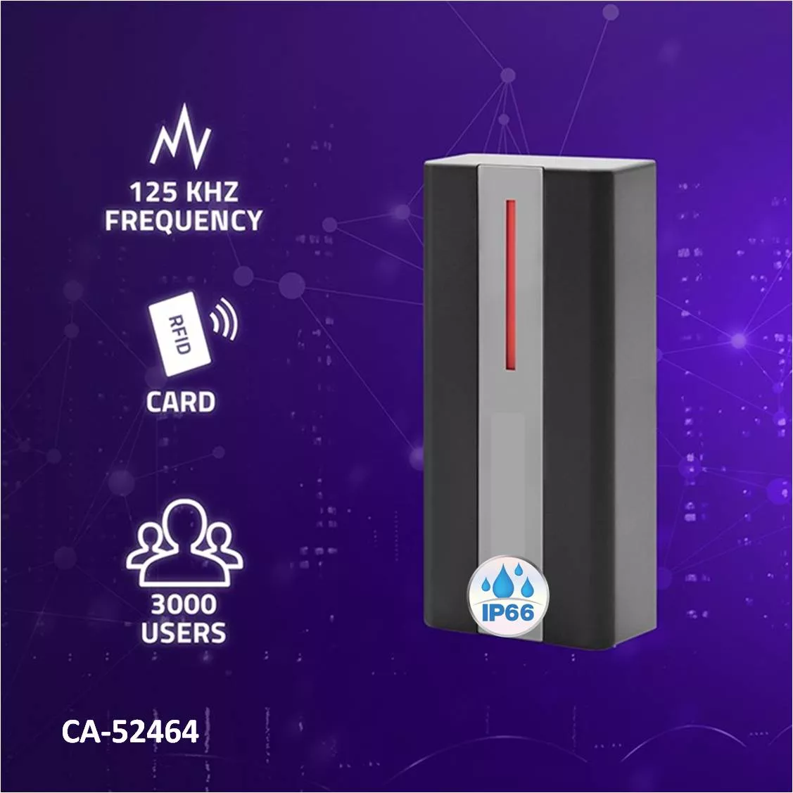 Lector control de acceo sin contacto RFID IP66