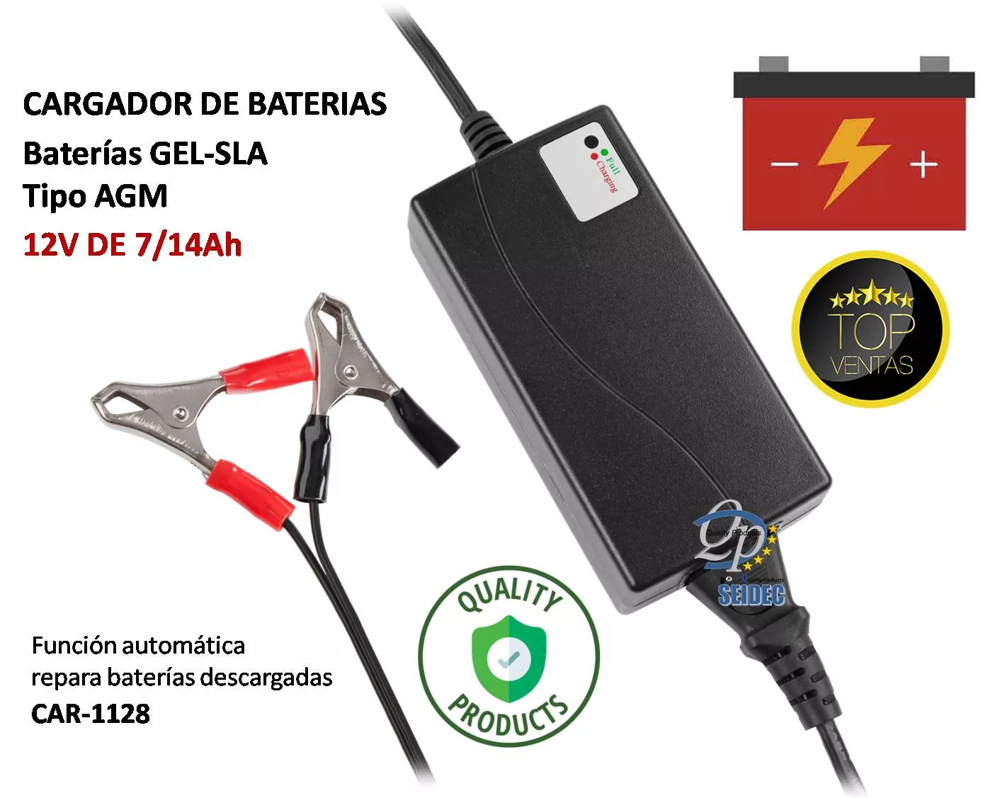 Cargador de Baterias de GEL/AGM 12V 7/14Amp