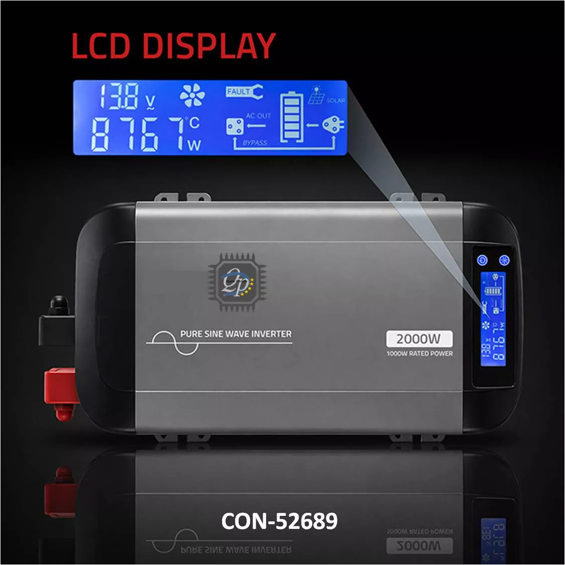 Inversor de voltaje Onda Senoidal Pura 12V-220V 2000W