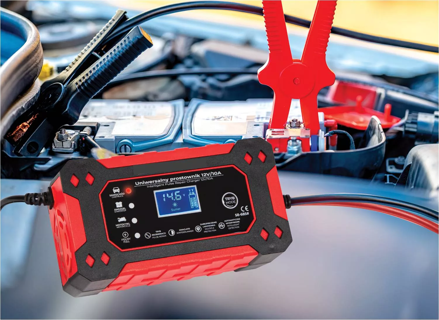 Cargador de baterias 12V 10Amp Chip Inteligente