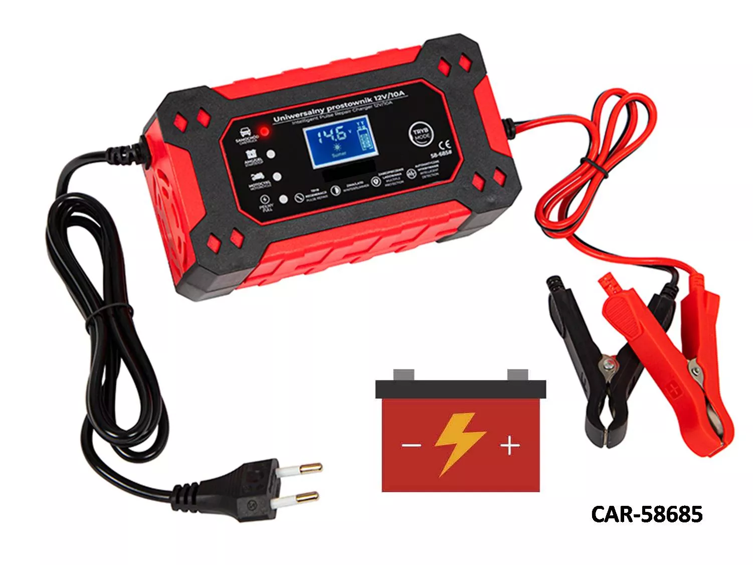 Cargador de baterias 12V 10Amp Chip Inteligente