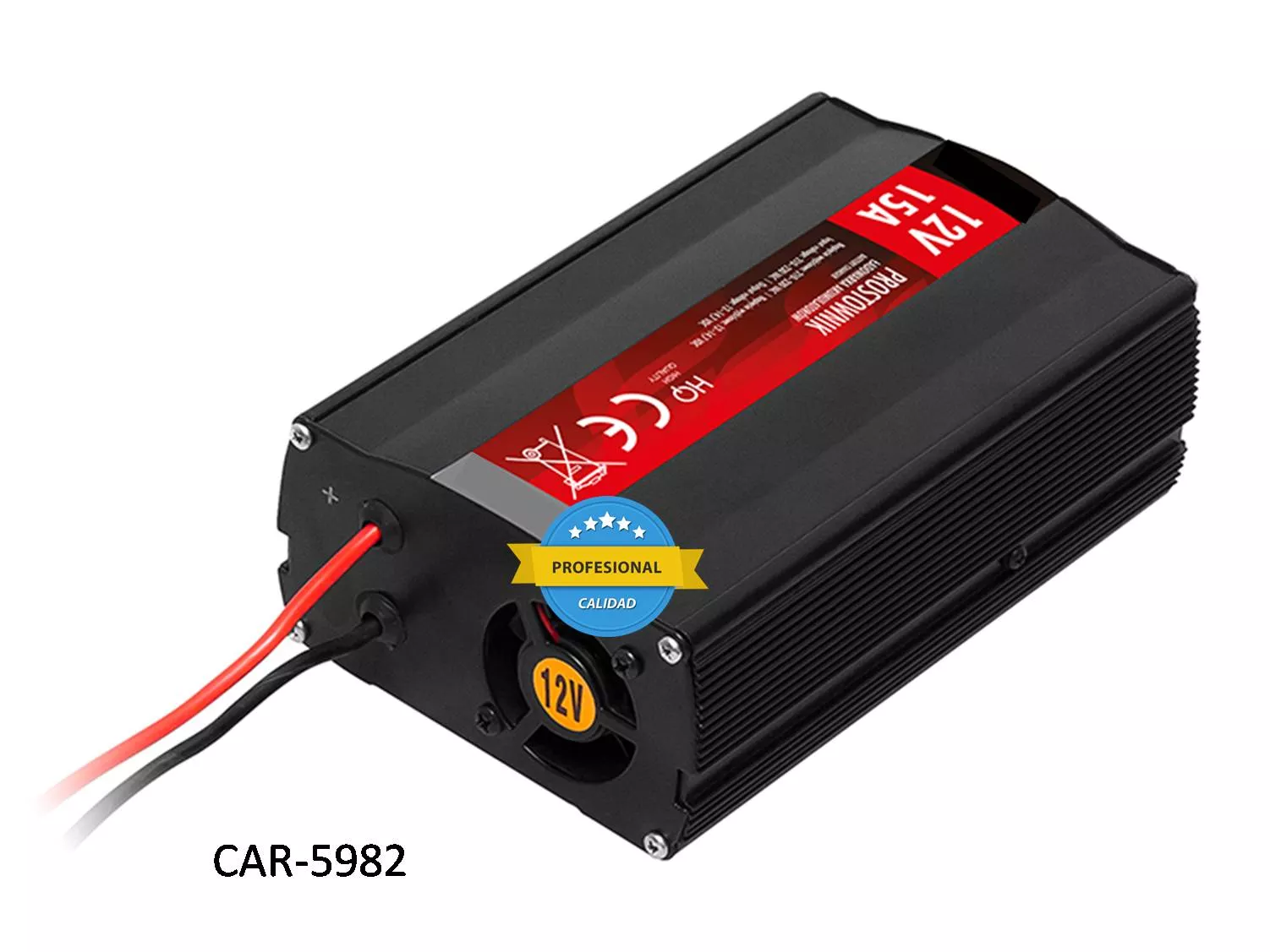 Cargador de bater&iacute;as GEL 12V 15A