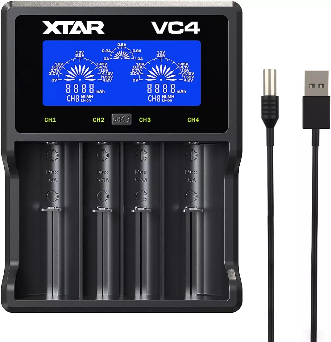 Cargador de Pilas LITIO+NI-MH XTAR VC4
