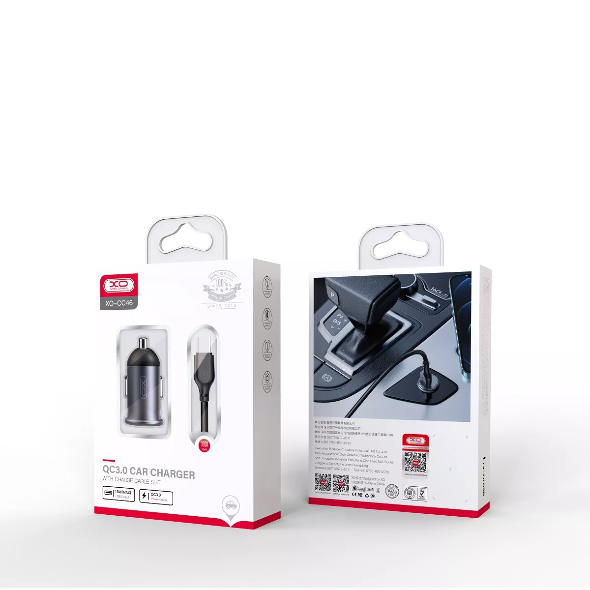 Cargador de coche XO-CC46 con cable C