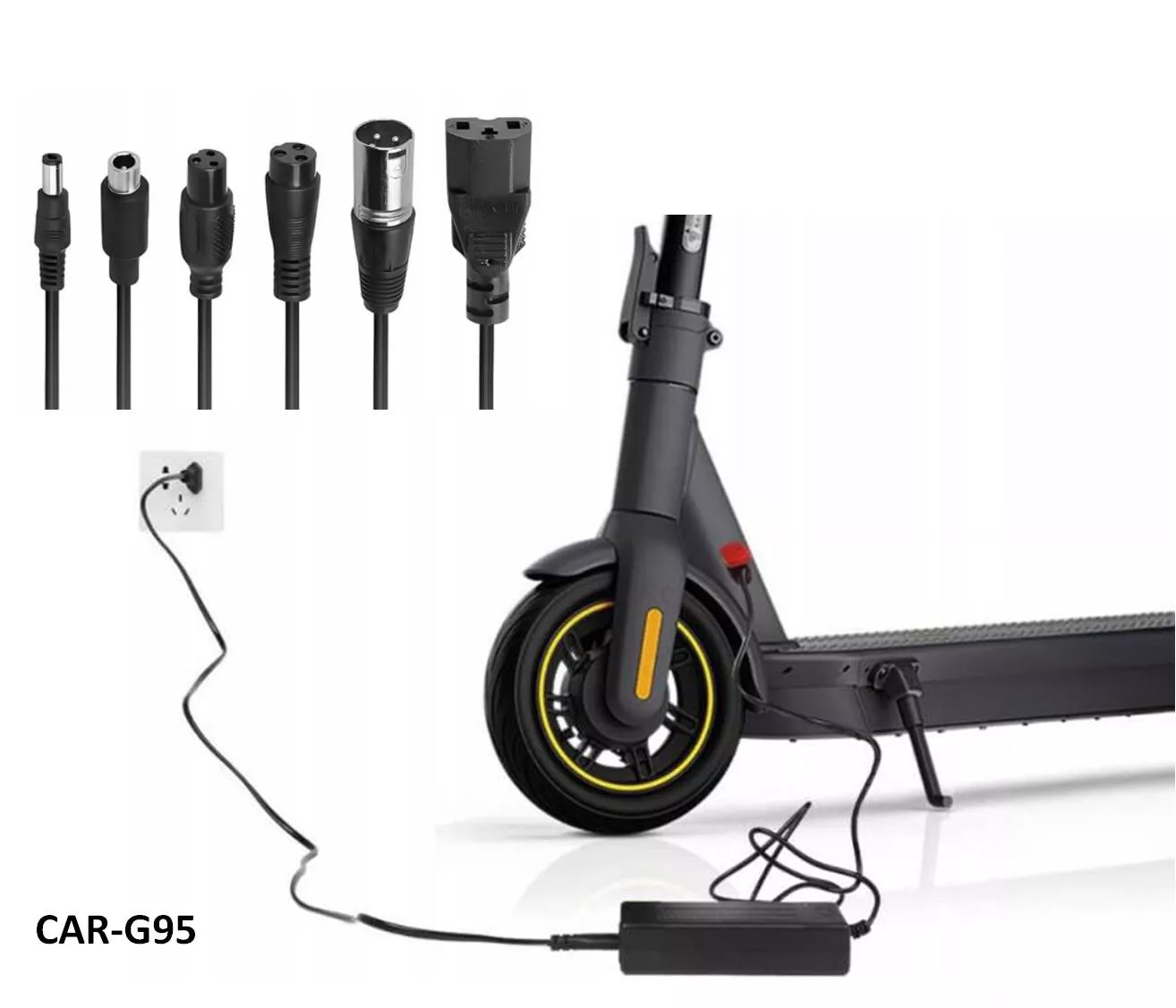 Cargador para Scooters 54.6V 2A 84W con 6 Clavijas