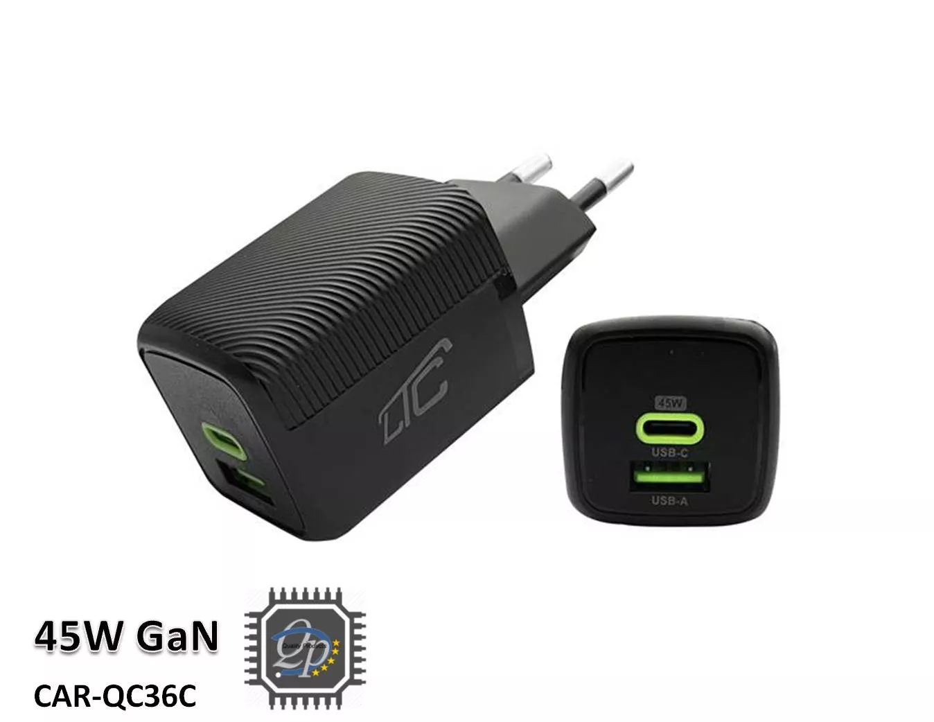 Cargador de Red 45W GaN 2USB