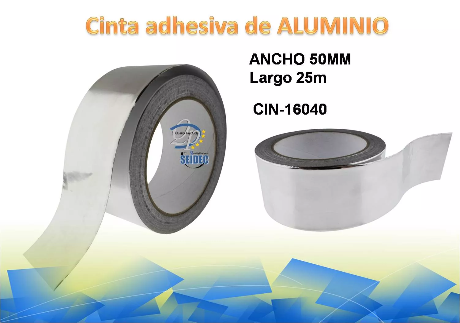 Cinta Adhesiva de Aluminio 5cm x 25m