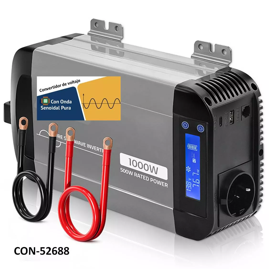Inversor de voltaje Onda Senoidal Pura 12V 220V 1000W