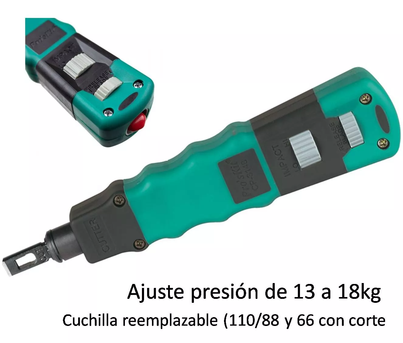Insertadora por impacto para cable de datos tipo 110/88/66 PROSKIT CP-3148