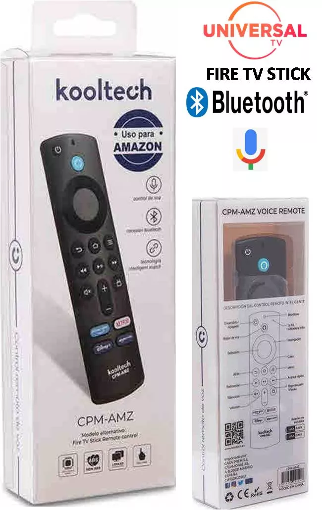 Mando Universal TV Fire Stick Con VOZ Amazon-Alexa CPM-AMZ