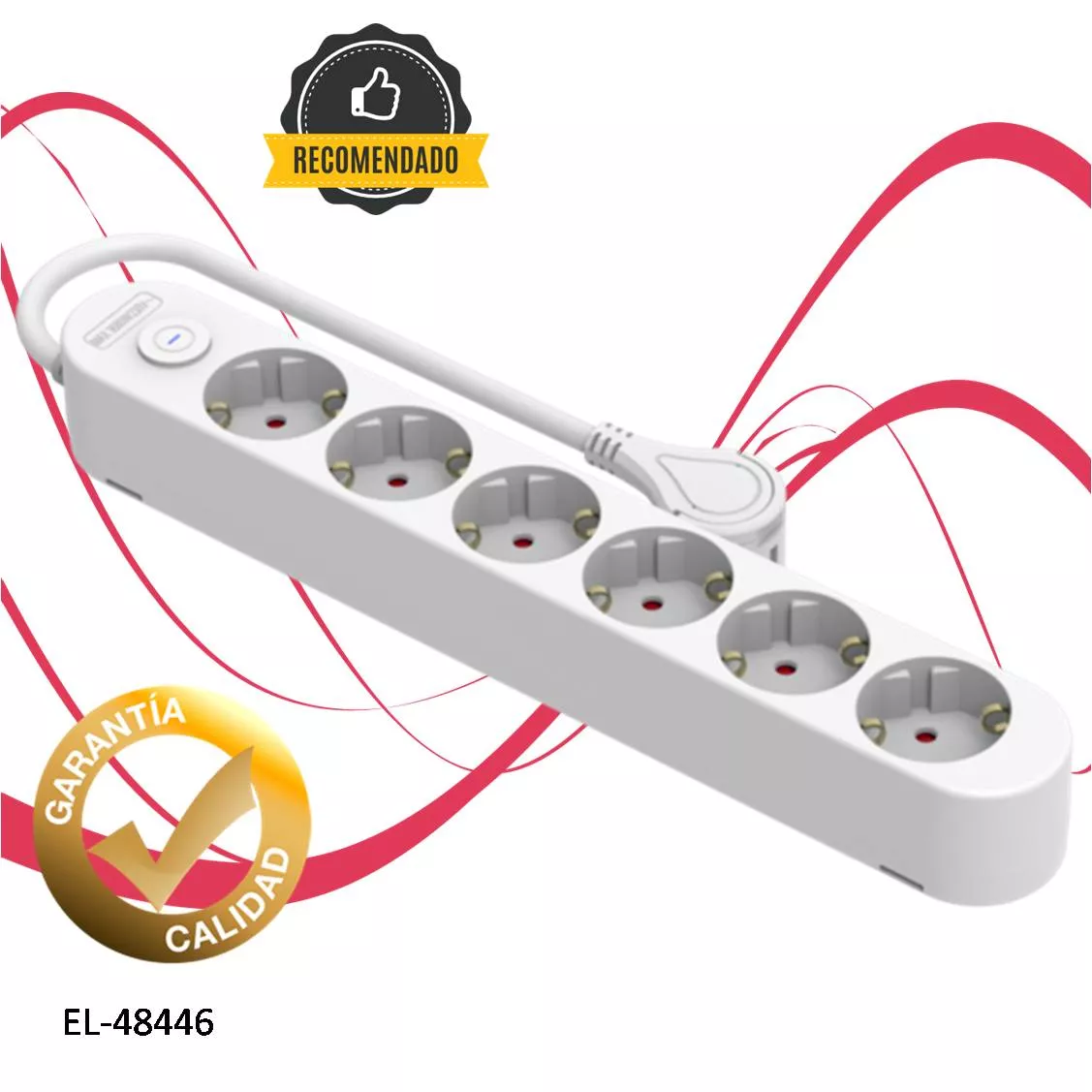 Base Multiple 6 Tomas Con Int 1.5m 3680W