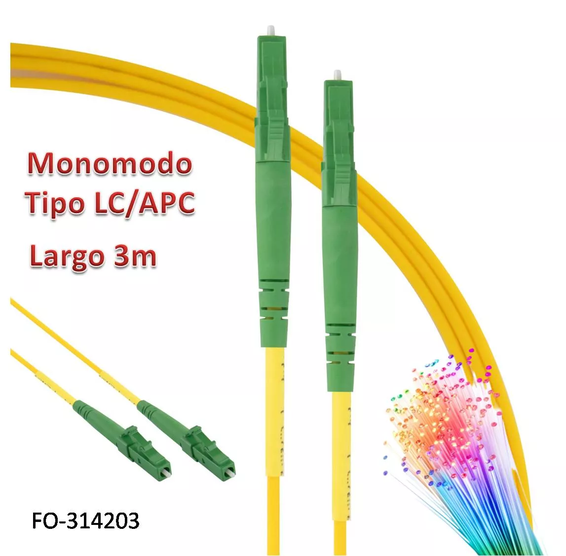 Conexi&oacute;n fibra &oacute;ptica para datos LC/APC-LC/APC 3m
