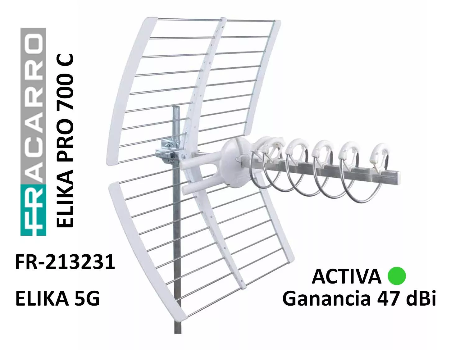 Antena terrestre Fracarro Elika 700C PRO 213231 47dB