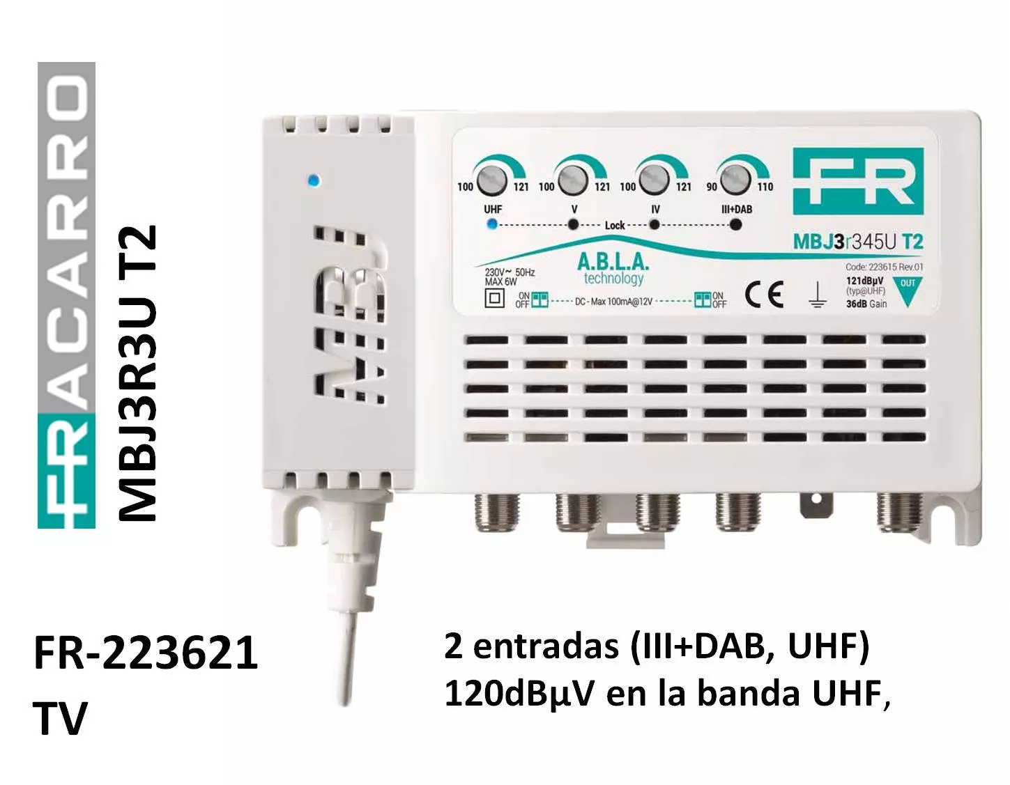 Central Multibanda 2 Entradas Fracarro MBJ3R3U T2 223621