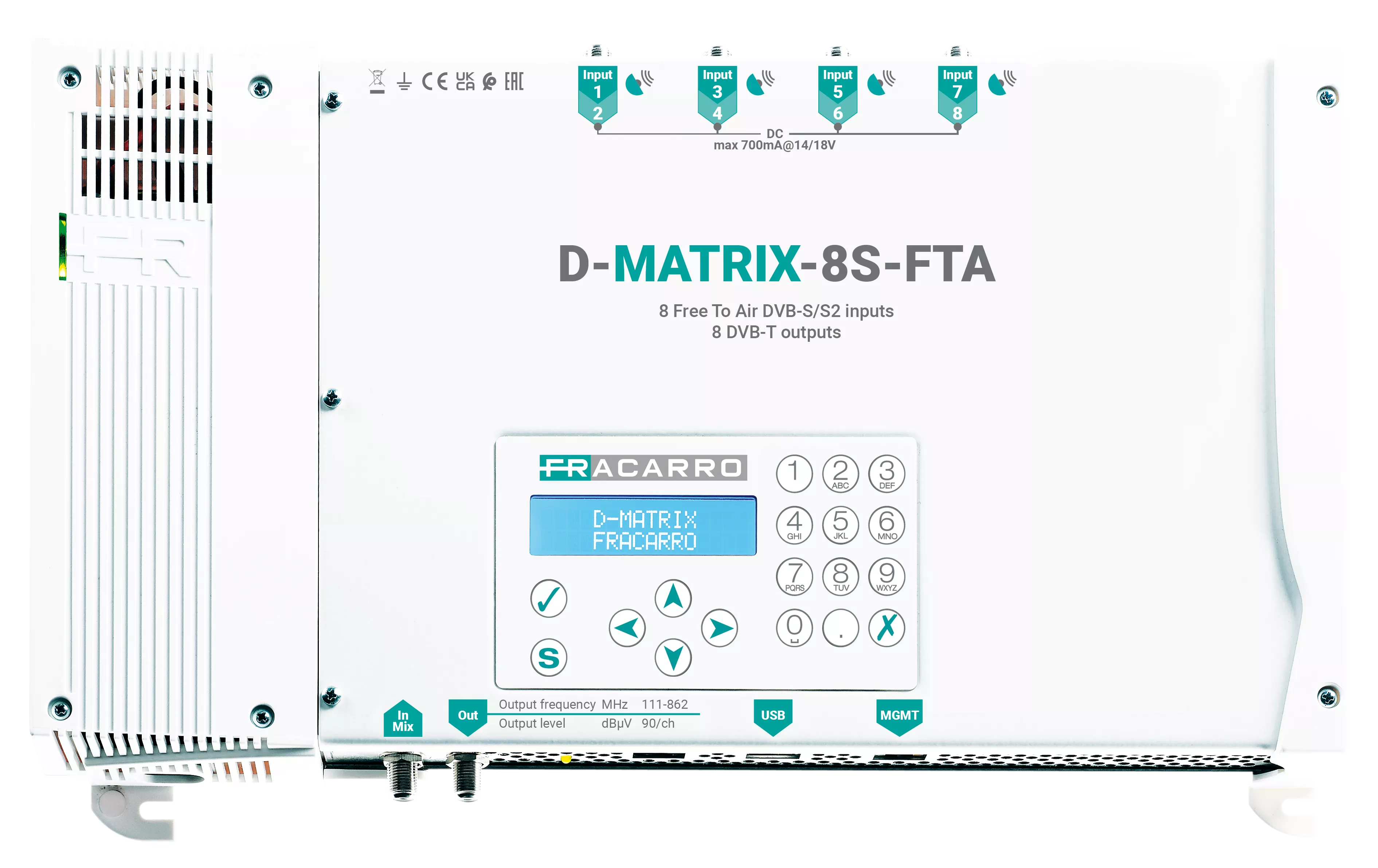 Cabecera Compacta Fracarro D-MATRIX-8S-FTA 283138