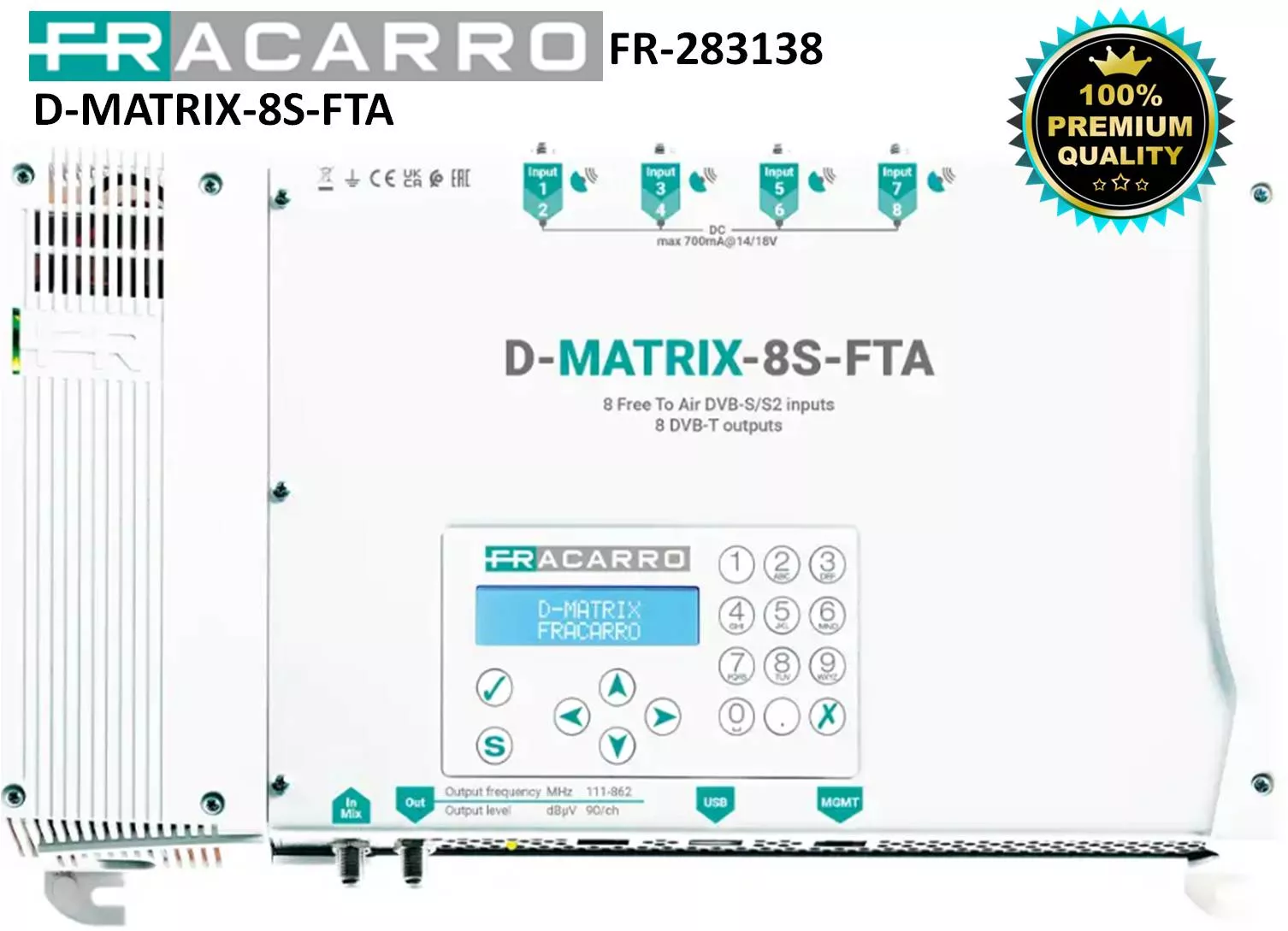 Cabecera Compacta Fracarro D-MATRIX-8S-FTA 283138