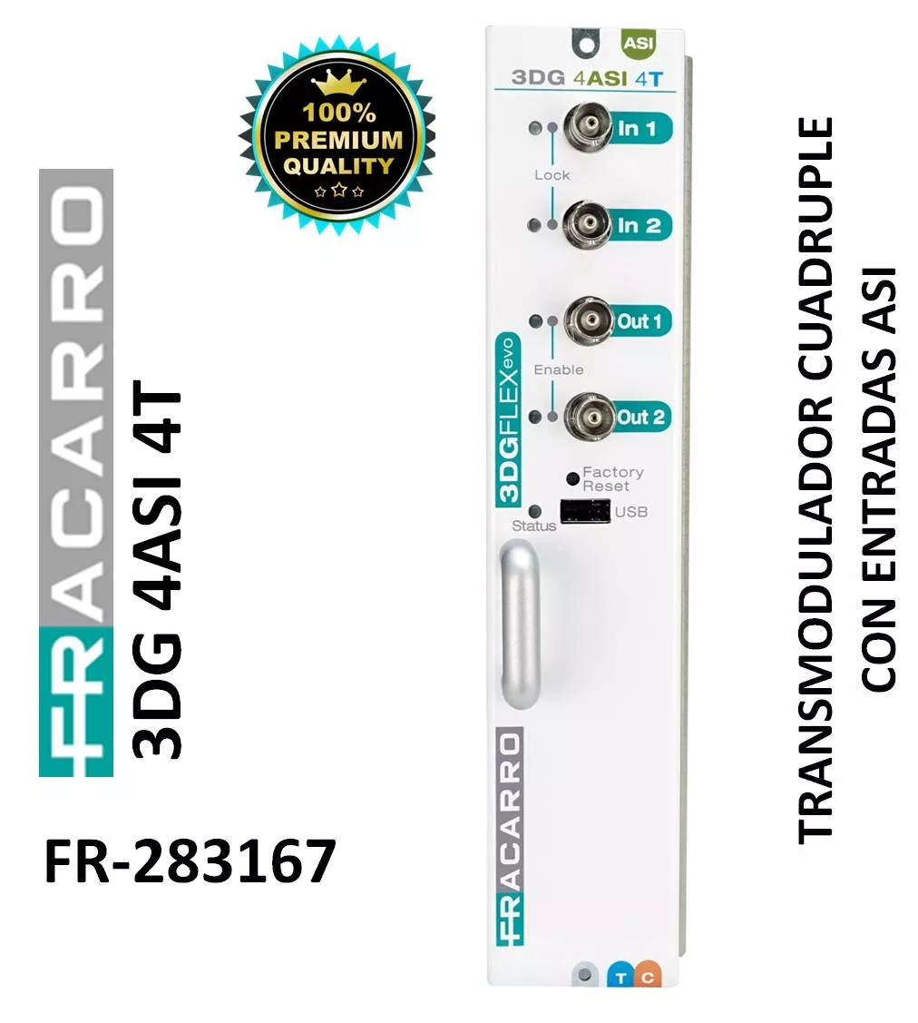 Transmodulador Fracarro 3DG 4ASI 4T 283167 2PCMCIA