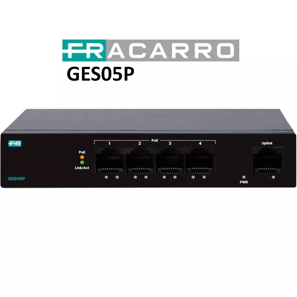 Switch 4 Puertos Con POE 10/100/1000 Fracarro GES05P 287866
