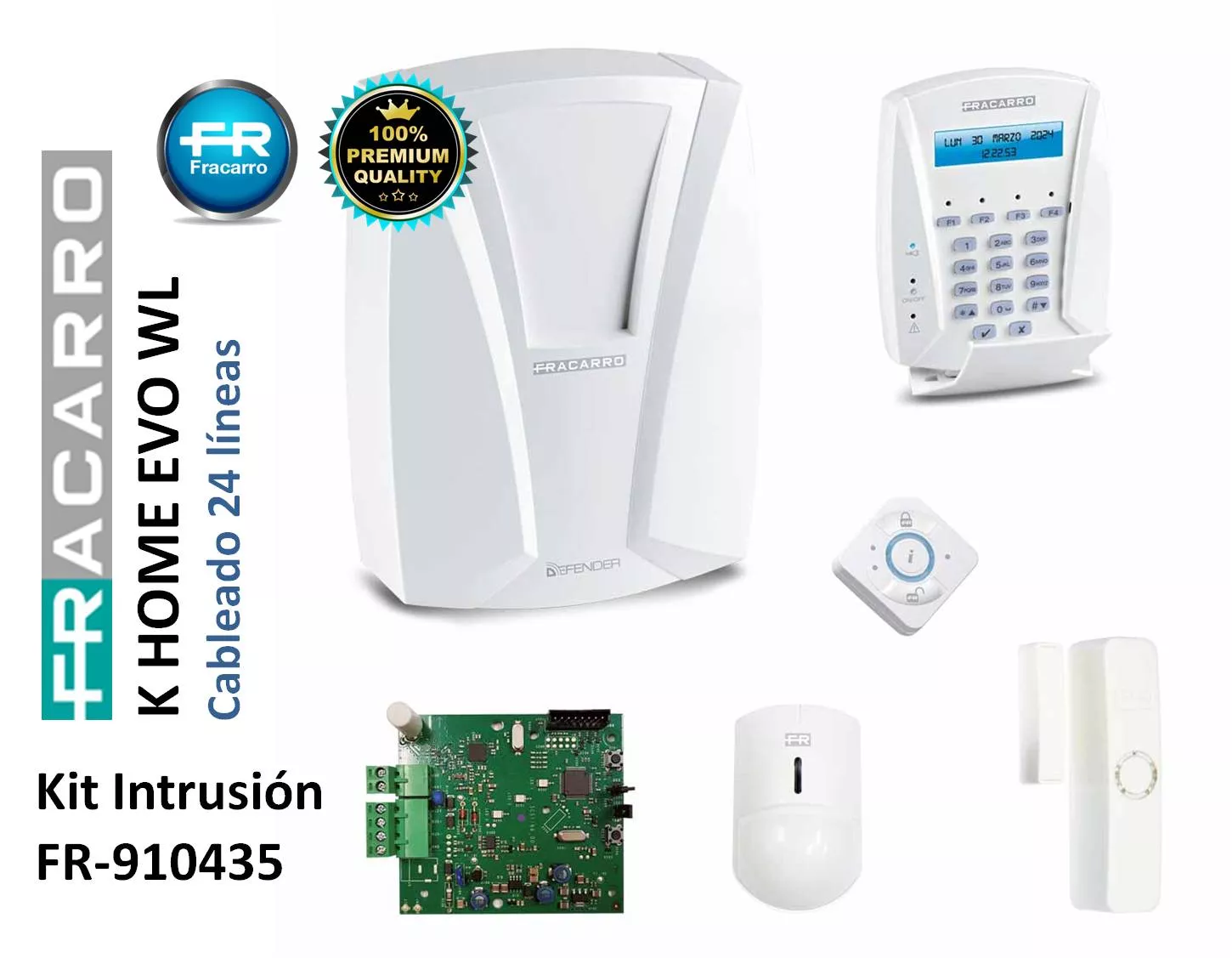 Kit Alarma Inalambrico Fracarro K-HOME-EVO WL 910435
