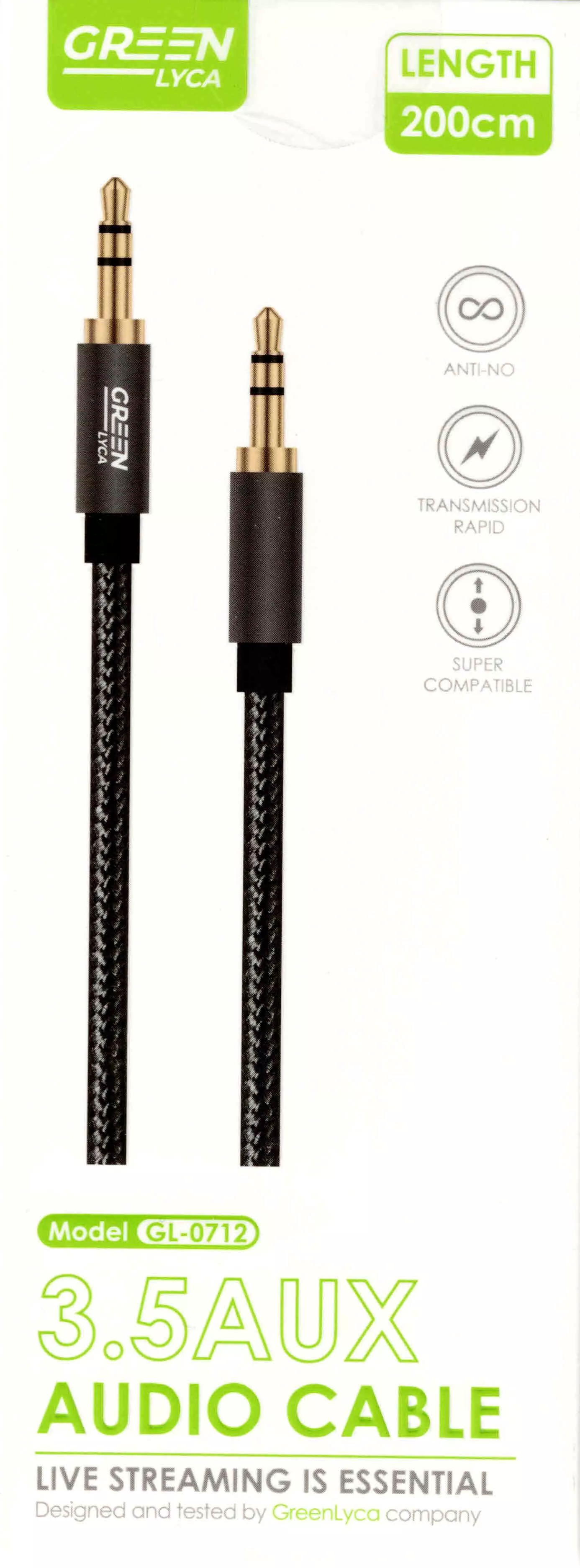 Cable Jack 3.5mm M a Jack 3.5mm M 2m